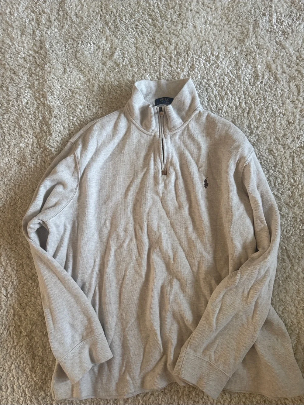 Polo by Ralph Lauren Men’s Half-Zip Sweater Jacket - Beige